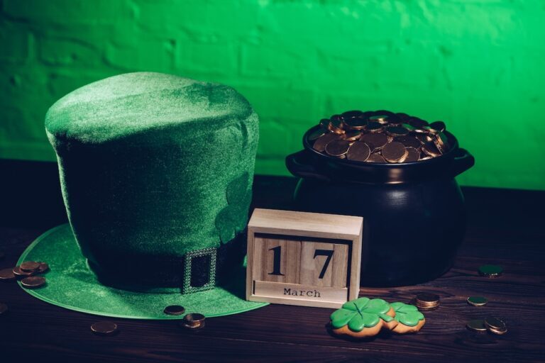 Calendar set on St. Patricks day March 17