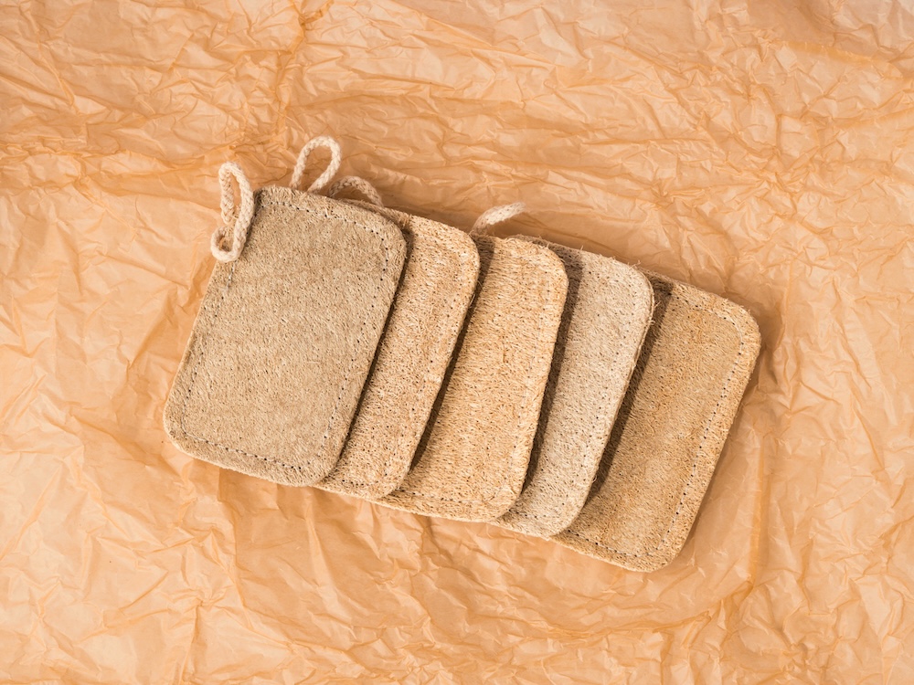 Organic fiber zero waste sponge pads