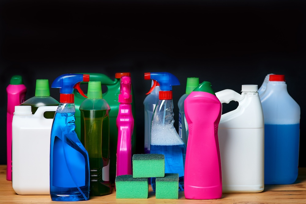 refillable bottles for cleaning and other supplies