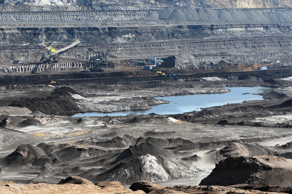 large coal mine with excavation