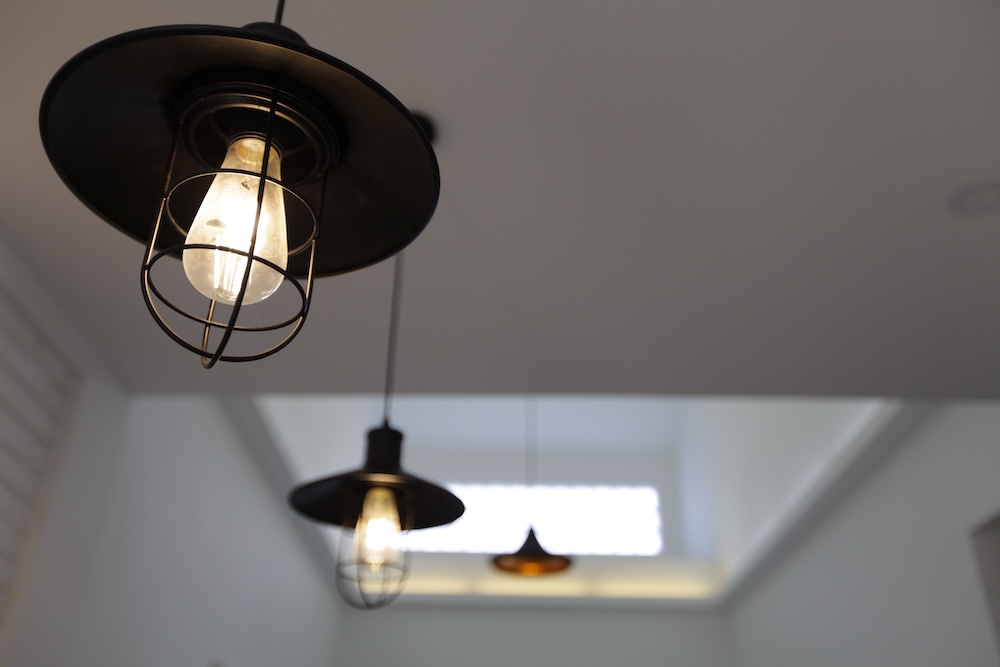 solar powered indoor lights hanging from ceiling