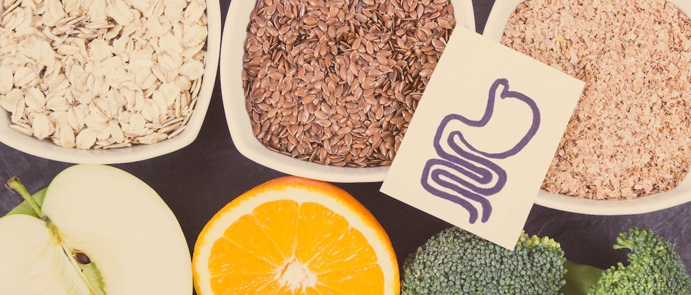 foods on a table that help microbiome