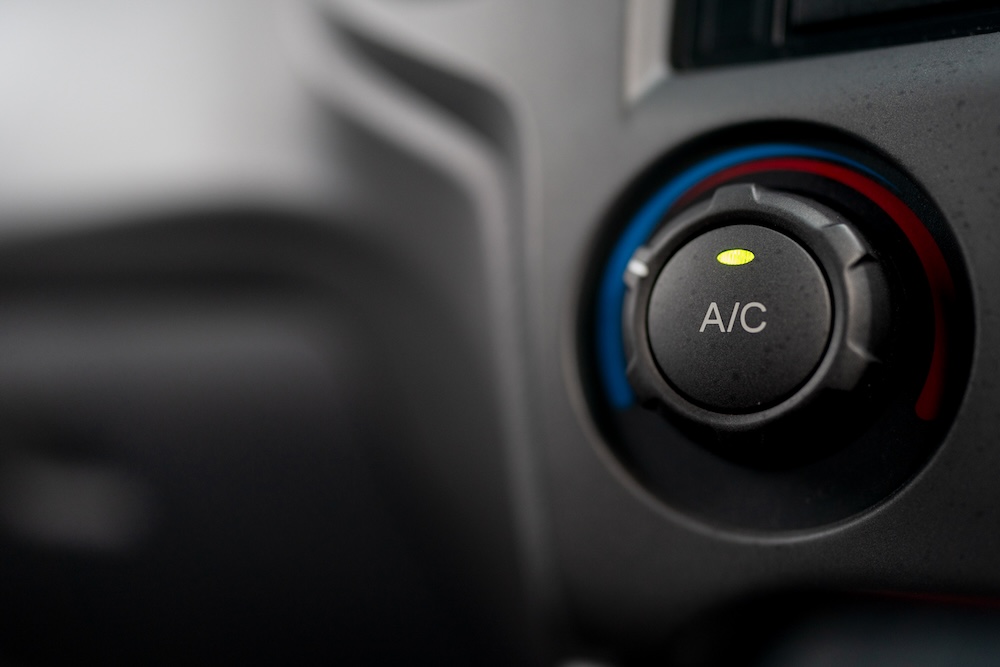 air conditioner knob inside a car