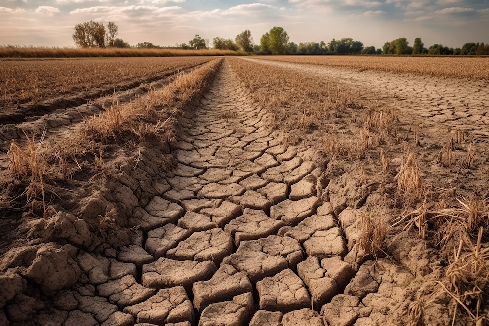 drought in dead farmland