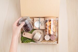 No waste care package with reusable packaging