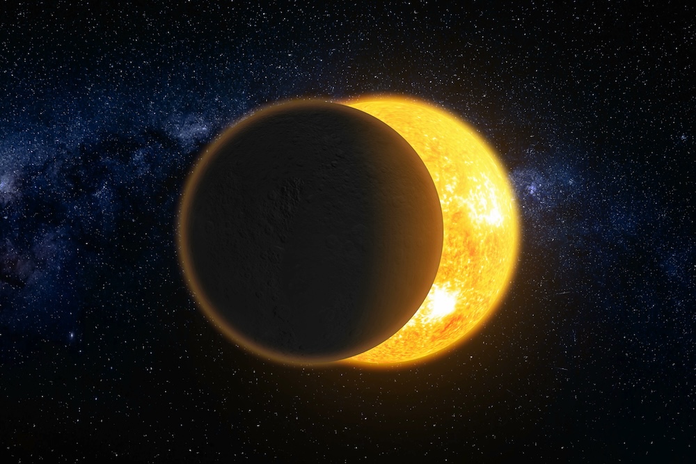 solar eclipse of the sun and moon