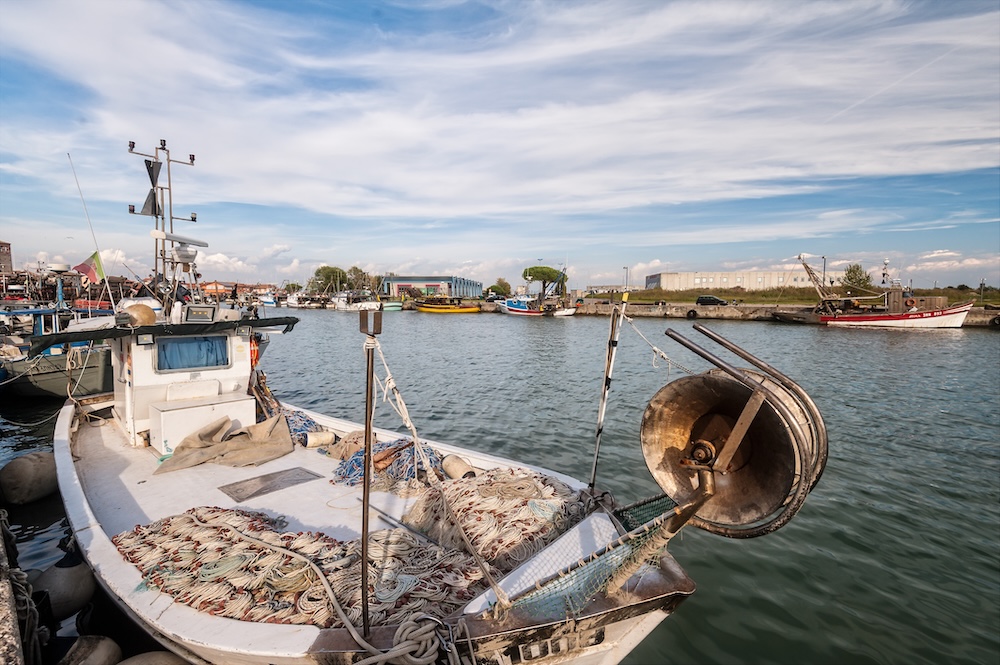 Commercial fishing boat docked