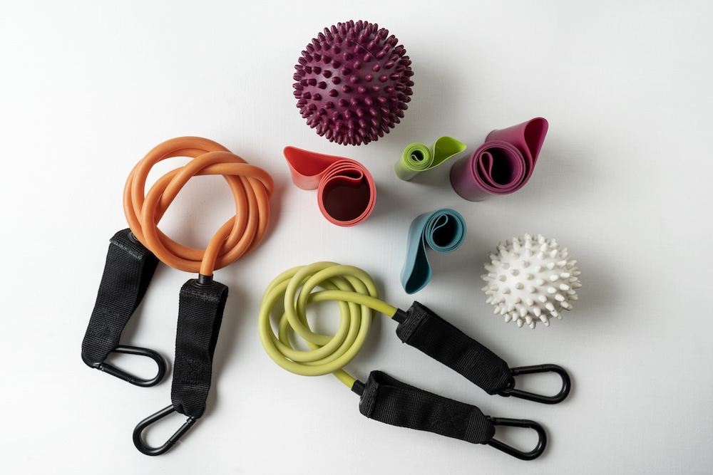 Exercise equipment made of rubber