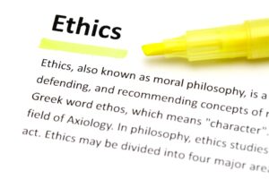 Definition of the word Ethtics highlighted in yellow