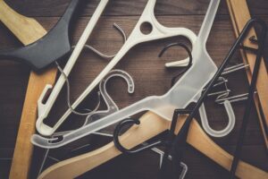 Hangers piled on top of each other