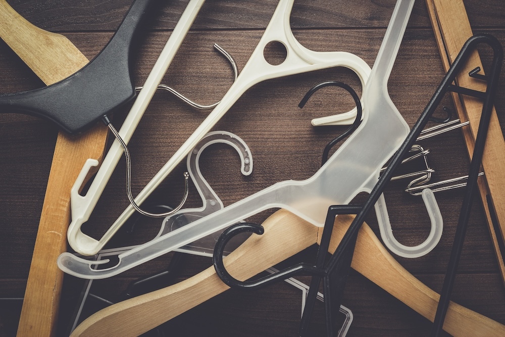 Hangers piled on top of each other