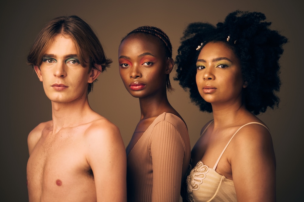 Diverse group of people with different beauty and skin color
