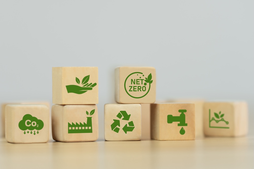 Reduce carbon footprint concept