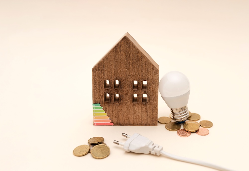 Wooden house with energy efficient rating and smart devices