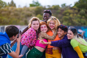Young women with different fashion styles