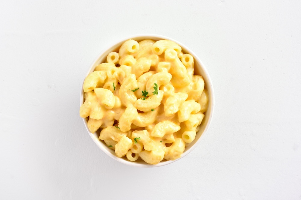 Mac and cheese in a cup