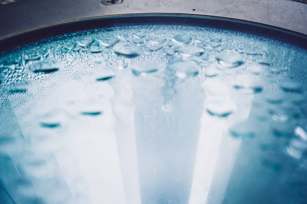 natural Atmospheric Water drops on glass