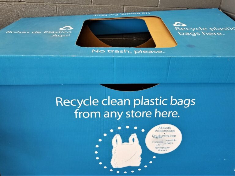 recycling box for all bags from any store