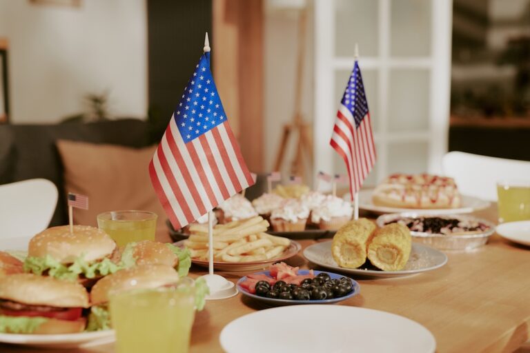 july 4th leftovers sitting on a table