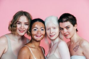 different women with different skin color and personality