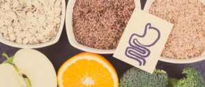 foods on a table that help microbiome