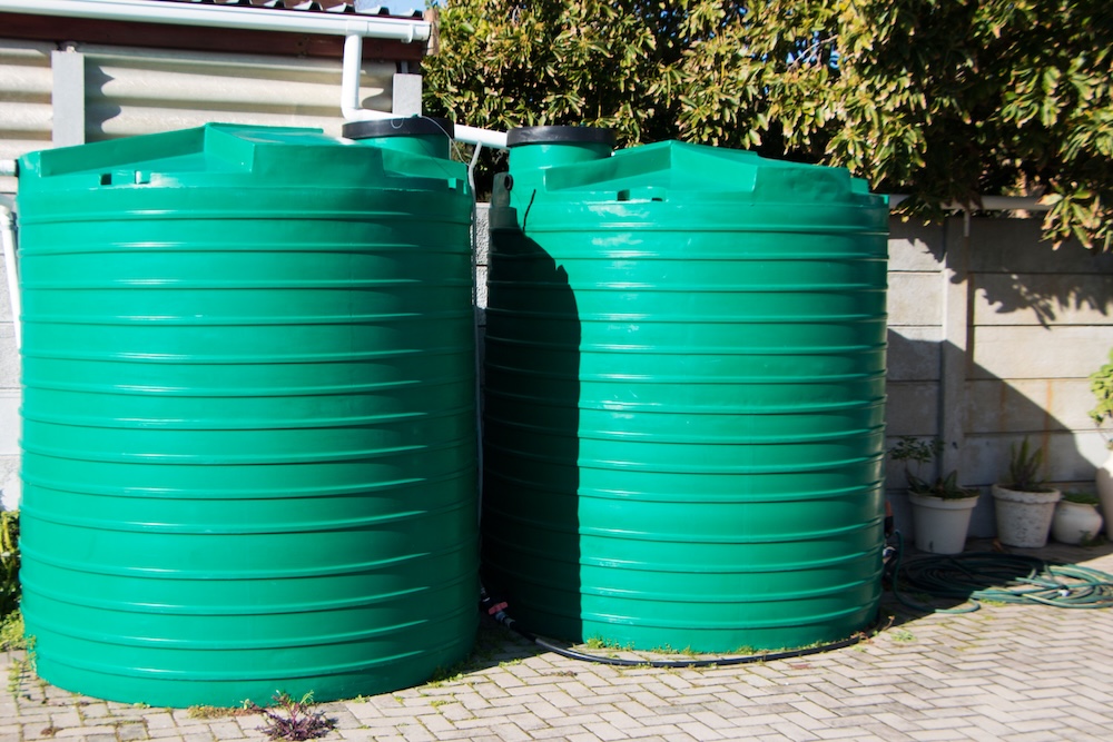 Large rain water collection tanks
