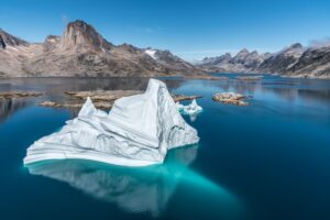 Iceberg floating in artic near Tasiilaq