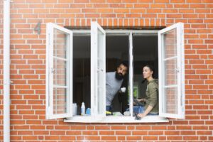couple admiring upgrade windows