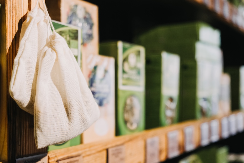 eco-friendly products on a shelf