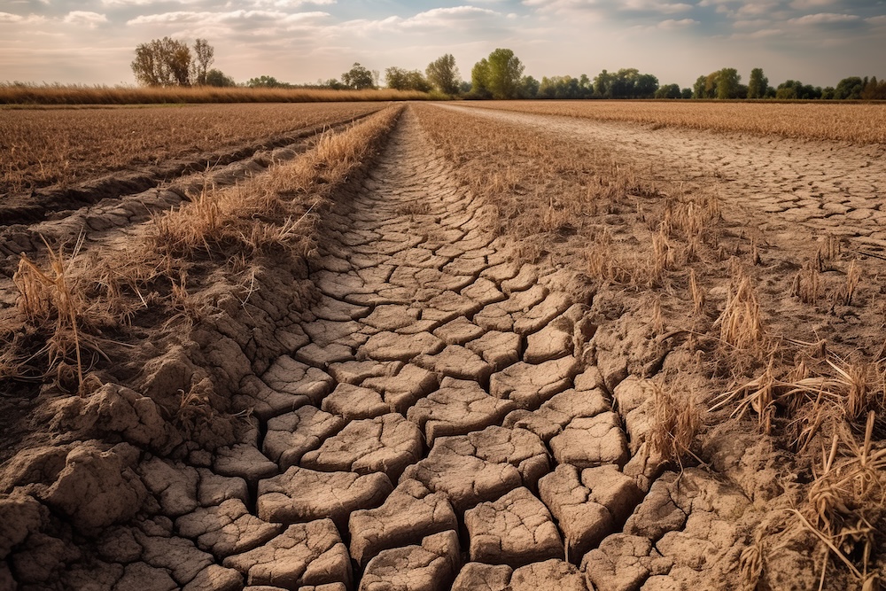 drought in dead farmland