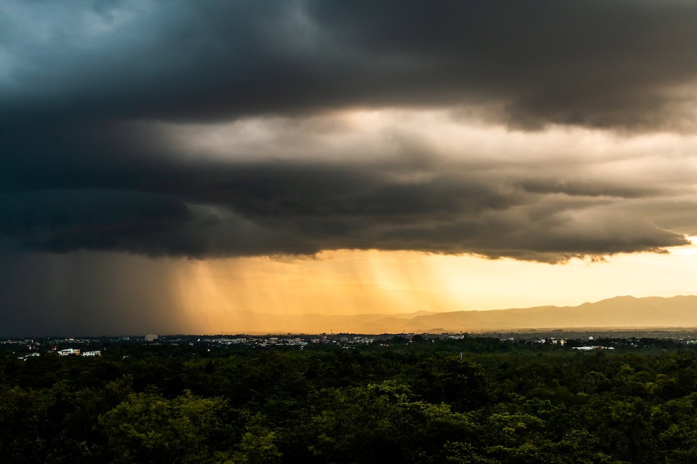 storm clouds with rainstorm