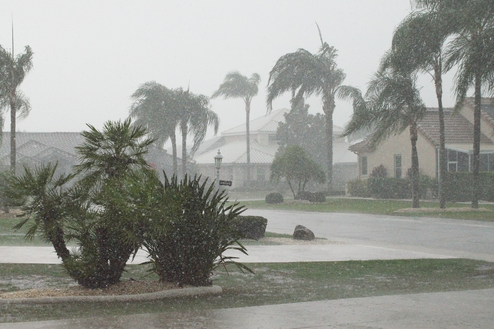 Florida homes getting hurricane rain downpour